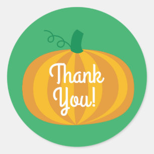 Adesivo Redondo Festa de Aniversário de criança de Abóbora