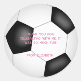 Adesivo Redondo festa de aniversário de criança de bola branca neg