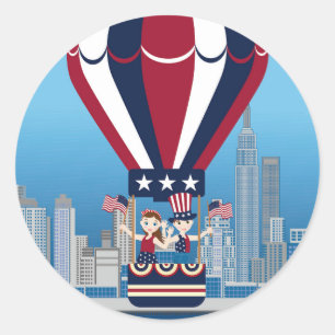 Adesivo Redondo Festa de aniversário de diversão do mapa do tesour