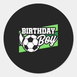 Adesivo Redondo Festa de Aniversário de Futebol para Crianças Cami