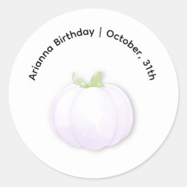 Adesivo Redondo Festa de aniversário de Halloween | Design de Abób