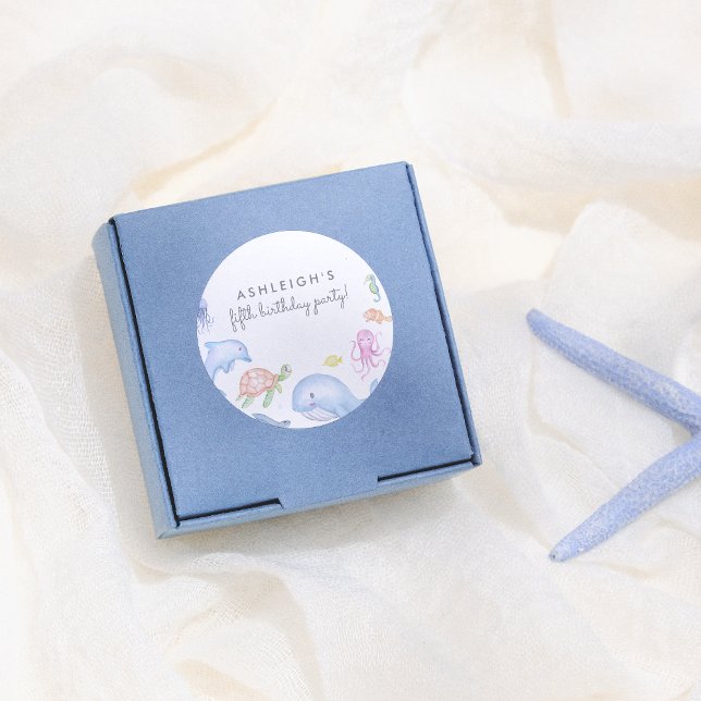 Adesivo Redondo Festa de aniversário de Meninos Tema Náuticos (Criador carregado)