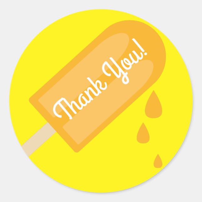 Adesivo Redondo Festa de aniversário de Popsicle Kid (Frente)