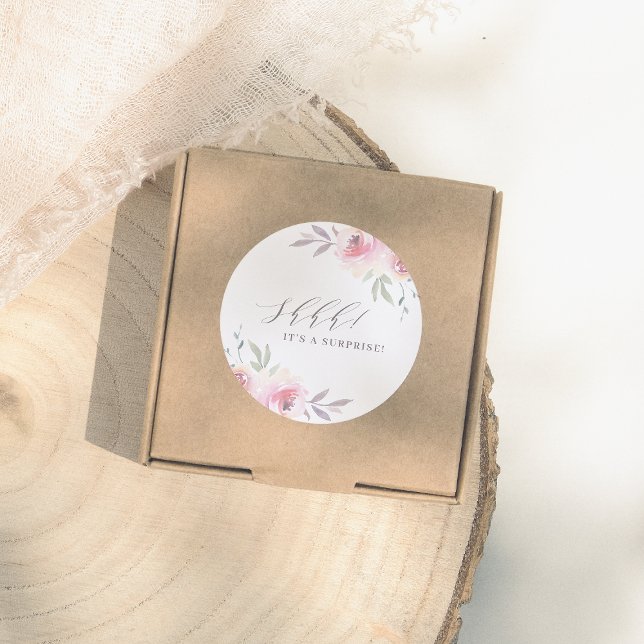 Adesivo Redondo Festa de aniversário de Surpresa Floral Pintada El (Criador carregado)