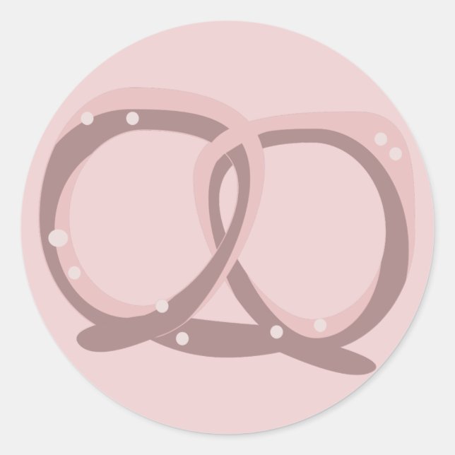 Adesivo Redondo Festa de aniversário de Torção Pretzel Salgada (Frente)