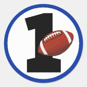 Adesivo Redondo Festa de Aniversário de Um Ano Futebol One