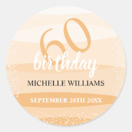 Adesivo Redondo Festa de aniversário De Verão Moderna A Rosa