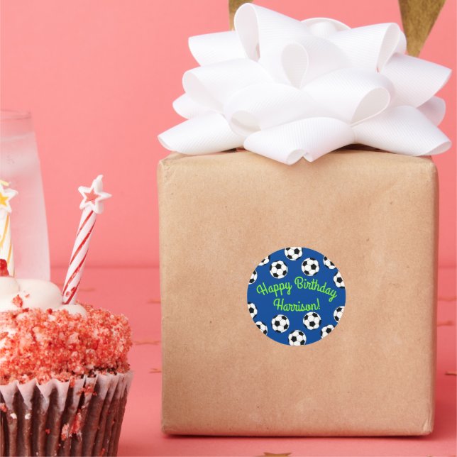 Adesivo Redondo Festa de aniversário desportiva (Festa)