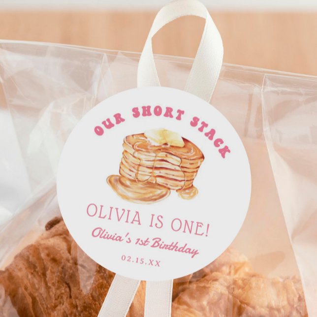 Adesivo Redondo Festa de aniversário do Café da Mancha Curta (Criador carregado)