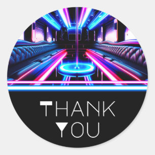 Adesivo Redondo Festa de aniversário do chão da luz de brilho do b