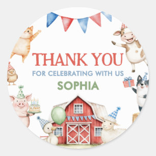 Adesivo Redondo Festa de aniversário do estaleiro