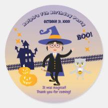 Festa de aniversário do Feiticeiro do Halloween