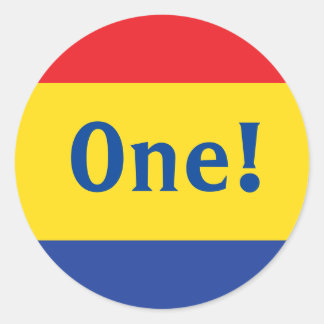 Adesivo Redondo Festa de aniversário do garoto de cores primárias