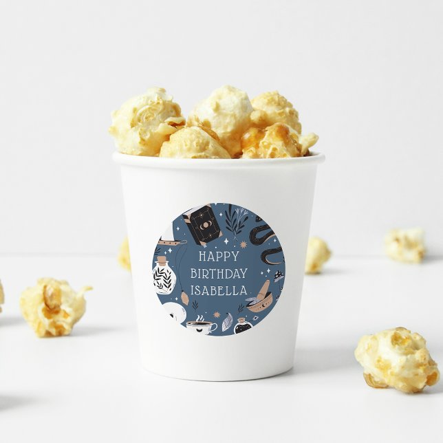 Adesivo Redondo Festa de aniversário do Mystical Crystal Fortune T (Criador carregado)