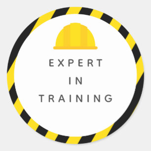 Adesivo Redondo Festa de aniversário do Tema de Construção