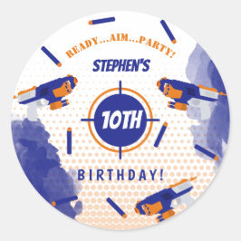 Adesivo Redondo Festa de aniversário dos Rapazes da Batalha de Dar