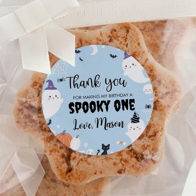 Adesivo Redondo Festa de aniversário Fantasma (Criador carregado)