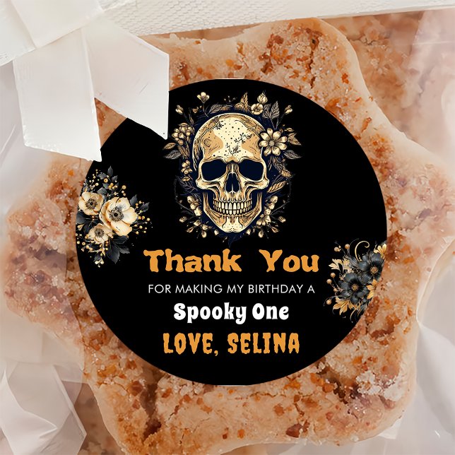 Adesivo Redondo Festa de aniversário Fantasma Cuta de Halloween Sp (Criador carregado)