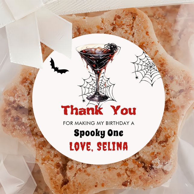 Adesivo Redondo Festa de aniversário Fantasma Cuta de Halloween Sp (Criador carregado)