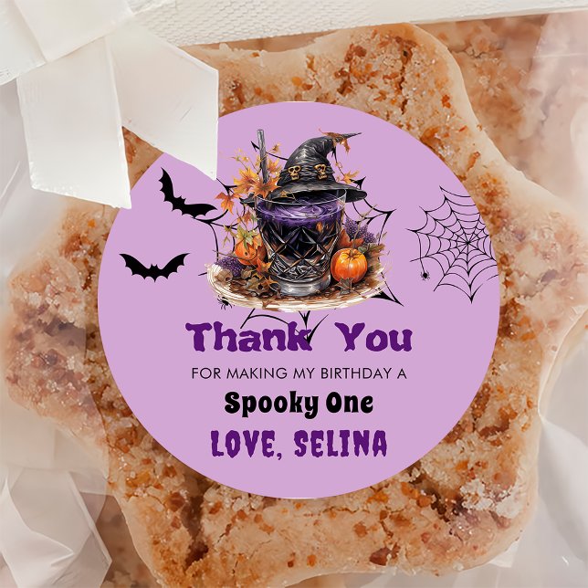 Adesivo Redondo Festa de aniversário Fantasma Cuta de Halloween Sp (Criador carregado)