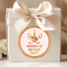 Festa de aniversário Mágica Dourada de face de Uni