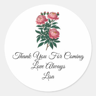 Adesivo Redondo Festa de Aniversário Obrigado 