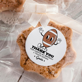 Adesivo Redondo Festa de aniversário Personalizada de Futebol Retr