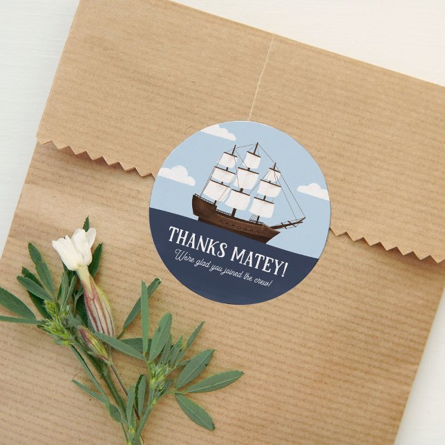 Adesivo Redondo Festa de aniversário Pirata (Criador carregado)