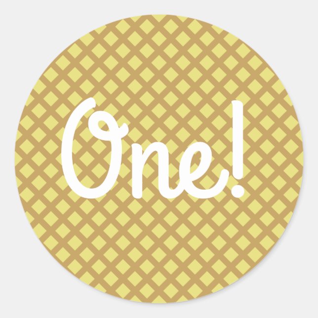 Adesivo Redondo Festa de aniversário sorvete (Frente)