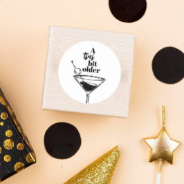 Adesivo Redondo Festa de aniversário Tini Bit Antigo Martini