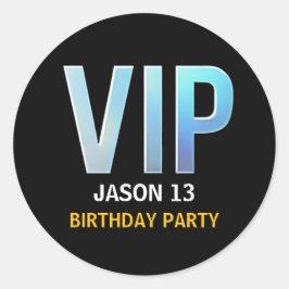 Adesivo Redondo Festa de aniversário VIP, VIP Pass