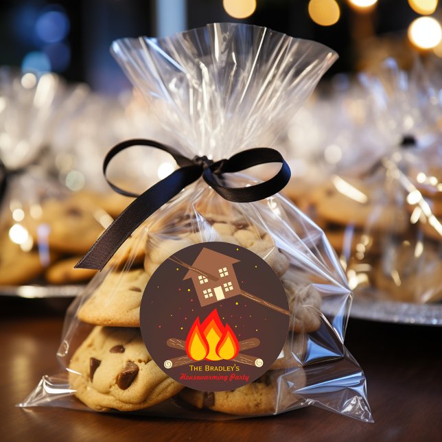 Adesivo Redondo Festa de Aquecimento Doméstico Literal Funny (Criador carregado)