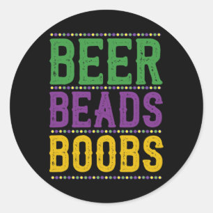 Adesivo Redondo Festa de Carnaval de Mama das Miçangas de Cerveja 