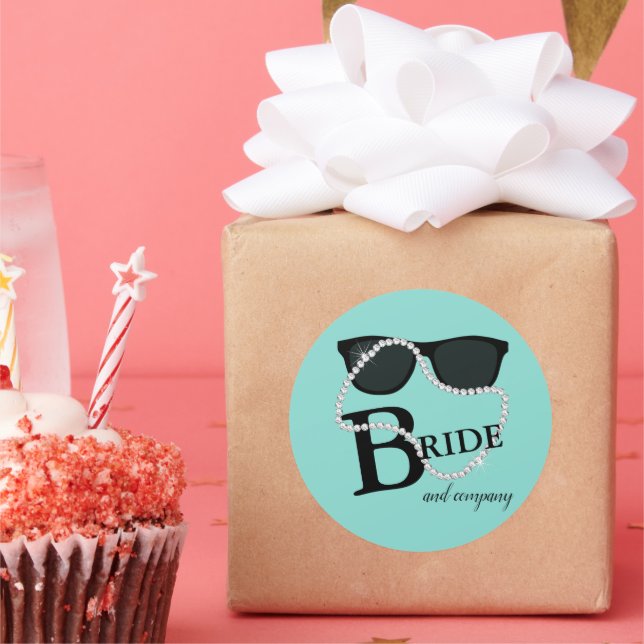 Adesivo Redondo Festa de Chá da Coroa de Diamantes Bride & Company (Festa)