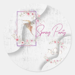 Adesivo Redondo Festa de chá encantadora