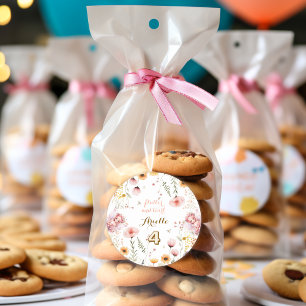 Adesivo Redondo Festa de chá floral Pastel Fairy