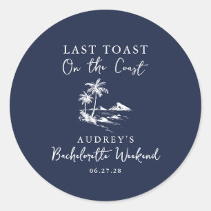 Adesivo Redondo Festa de Despedida de Solteira à Beira-Mar