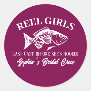 Adesivo Redondo Festa de Despedida de Solteira à Moda do Pescador 