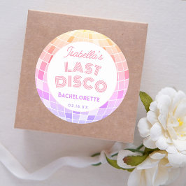 Adesivo Redondo Festa de Despedida de Solteira Bola de Discoteca R