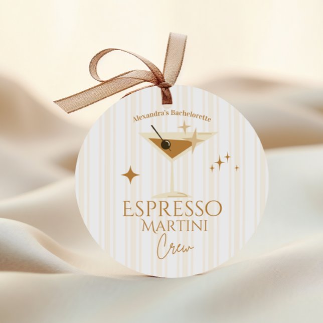 Adesivo Redondo Festa de Despedida de Solteira com Espresso Martin (Criador carregado)
