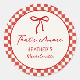 Adesivo Redondo Festa de Despedida de Solteira com Pizza Italiana 