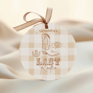 Adesivo Redondo Festa de Despedida de Solteira do Último Rodeio We