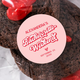 Adesivo Redondo Festa de Despedida de Solteira em Las Vegas com as