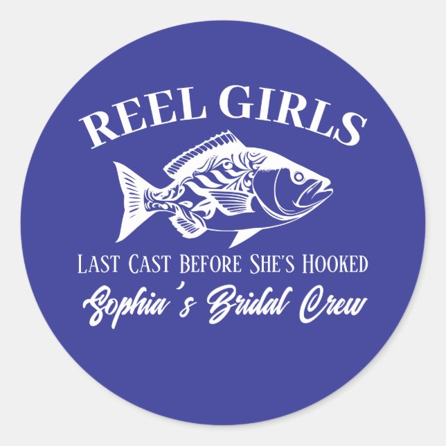 Adesivo Redondo Festa de Despedida de Solteira Estilo Pescador Hav (Frente)