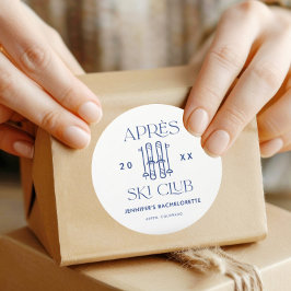 Adesivo Redondo Festa de Despedida de Solteira no Clube Apres Ski 