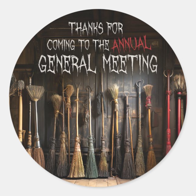 Adesivo Redondo Festa de Dia das Bruxas de Bruxas Divertidas Obrig (Frente)