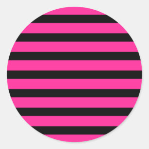 Adesivo Redondo Festa de distribuição de moda rosa-quente e pret