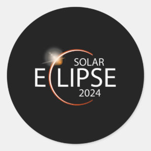 Adesivo Redondo Festa de Eclipse 2024 Shirt Total Solar Eclipse Pa