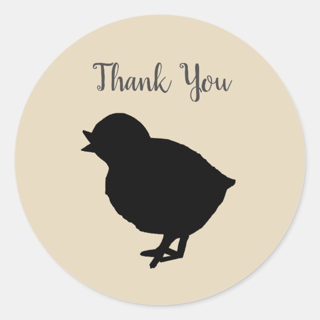 Adesivo Redondo Festa de Fazenda de Barnyard Agradeço-Lhes (Frente)