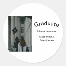 Adesivo Redondo festa de formatura elegante e elegante